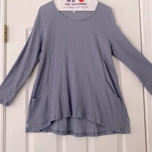 Cotton Gauze Grey-Blue Tunic